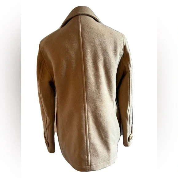LL Bean Women's Classic Lambswool Peacoat Camel Size 4P- Like New! - Picture 8 of 15